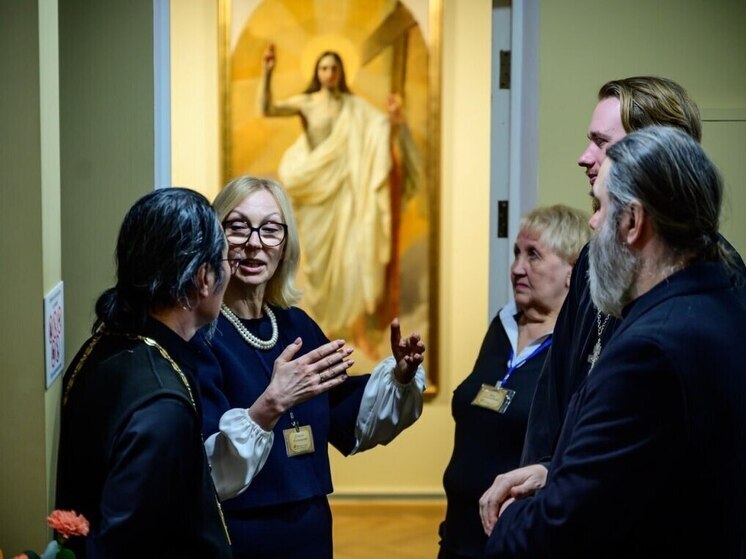 В Псково-Печерском монастыре открылась выставка эскиза Карла Брюллова для храма Христа Спасителя